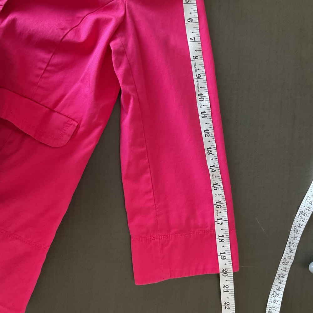 RARE Juicy Couture Fuchsia Trench Coat Vintage 3/4 Sleeve Style Vintage Y2K, S - Picture 8 of 13